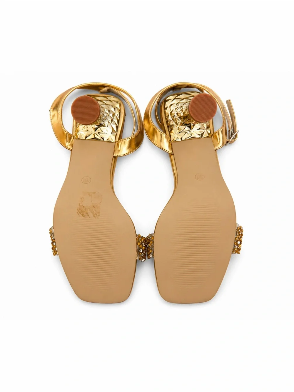 Gold Rhinestone Heels